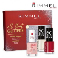 Rimmel All That Glitters Nail Polish + Basecoat Gift Set