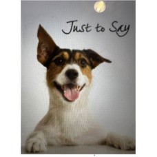Small Gift Card Dog Image Size 8.5cm x 10.5cm
