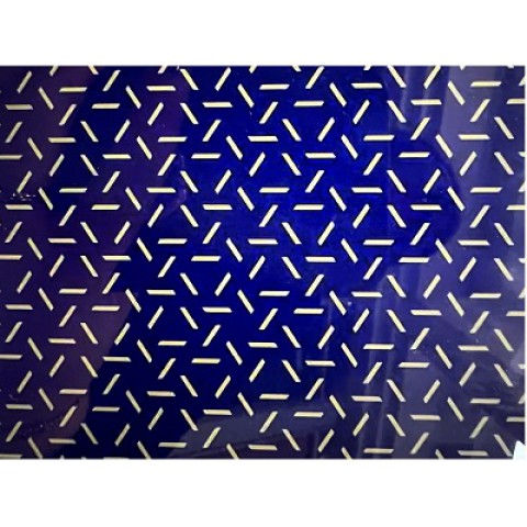 Wrapping Paper Blue/Gold Lines design 1 sheet 50cm x 70 cm